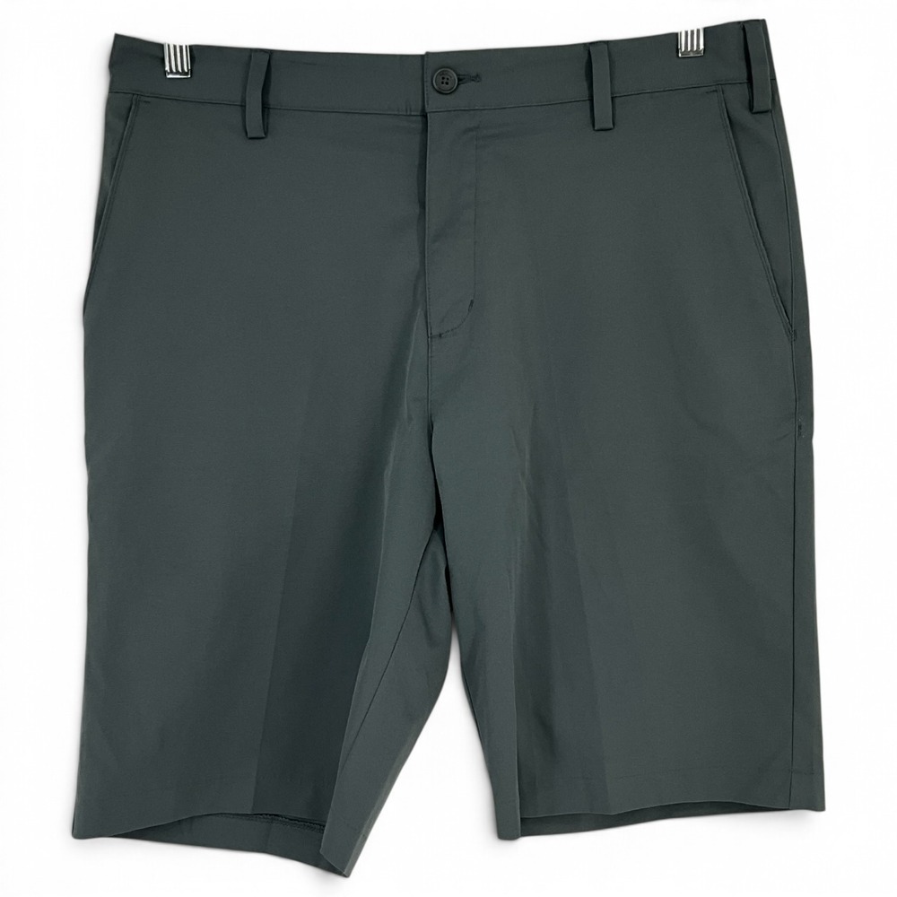 Adidas Golf Mens Gray Flat Front Performance Shorts Size 34 RN 88387
